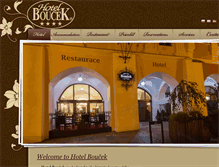 Tablet Screenshot of hotelboucek.cz